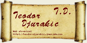 Teodor Đurakić vizit kartica